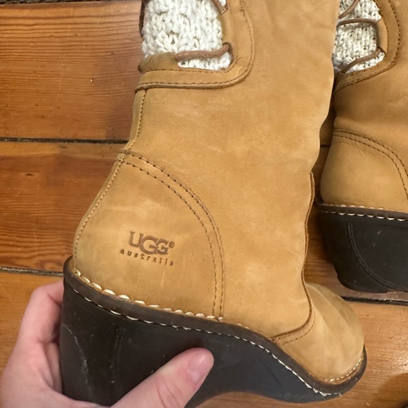 UGG Tan and Cream Winter Boots - Picture 2 of 3